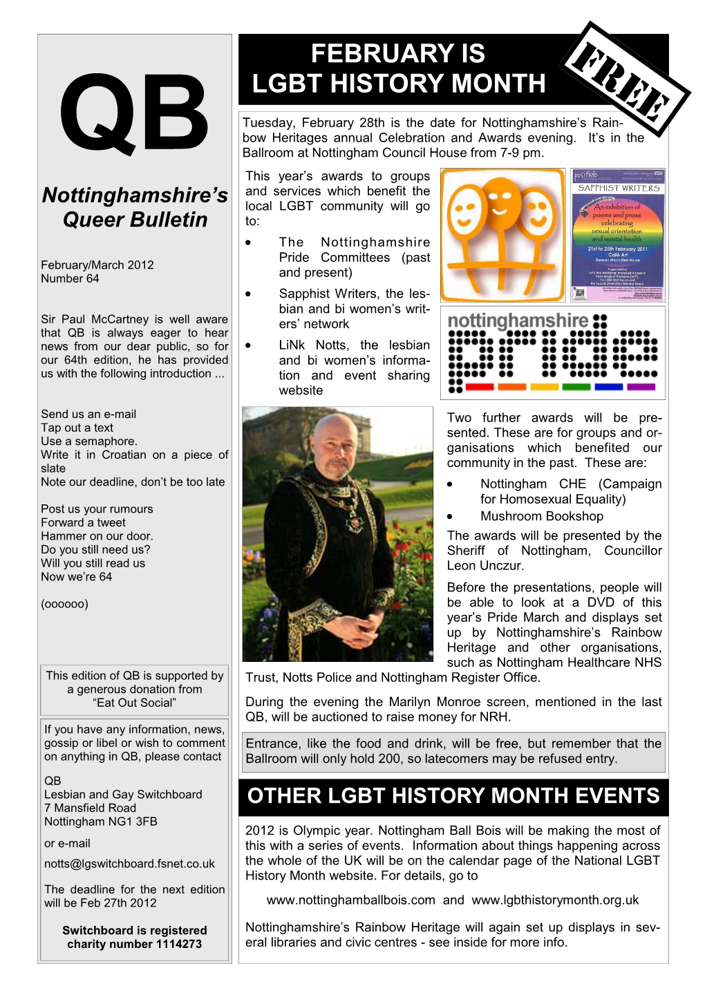 February Is Lgbt History Month Free