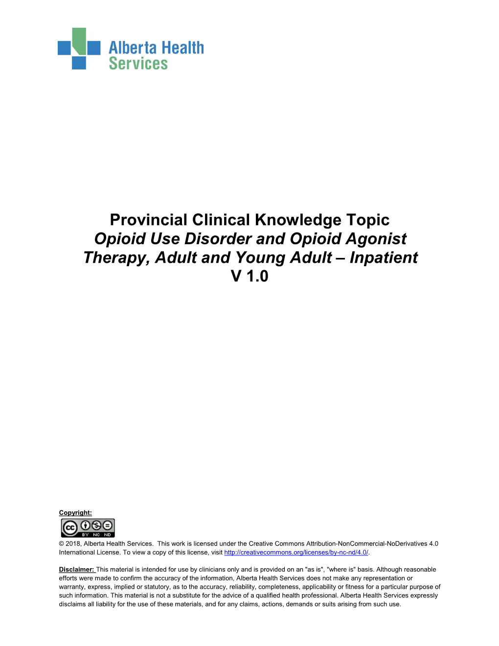 Opioid Agonist Therapy and Opioid Use Disorder, Adult and Young Adult