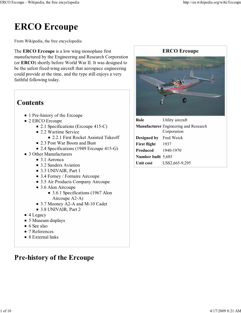 ERCO Ercoupe - Wikipedia, the Free Encyclopedia