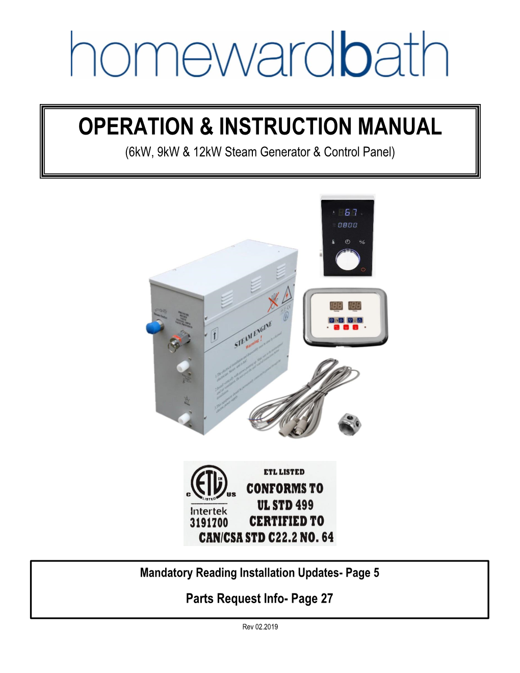 Operation & Instruction Manual