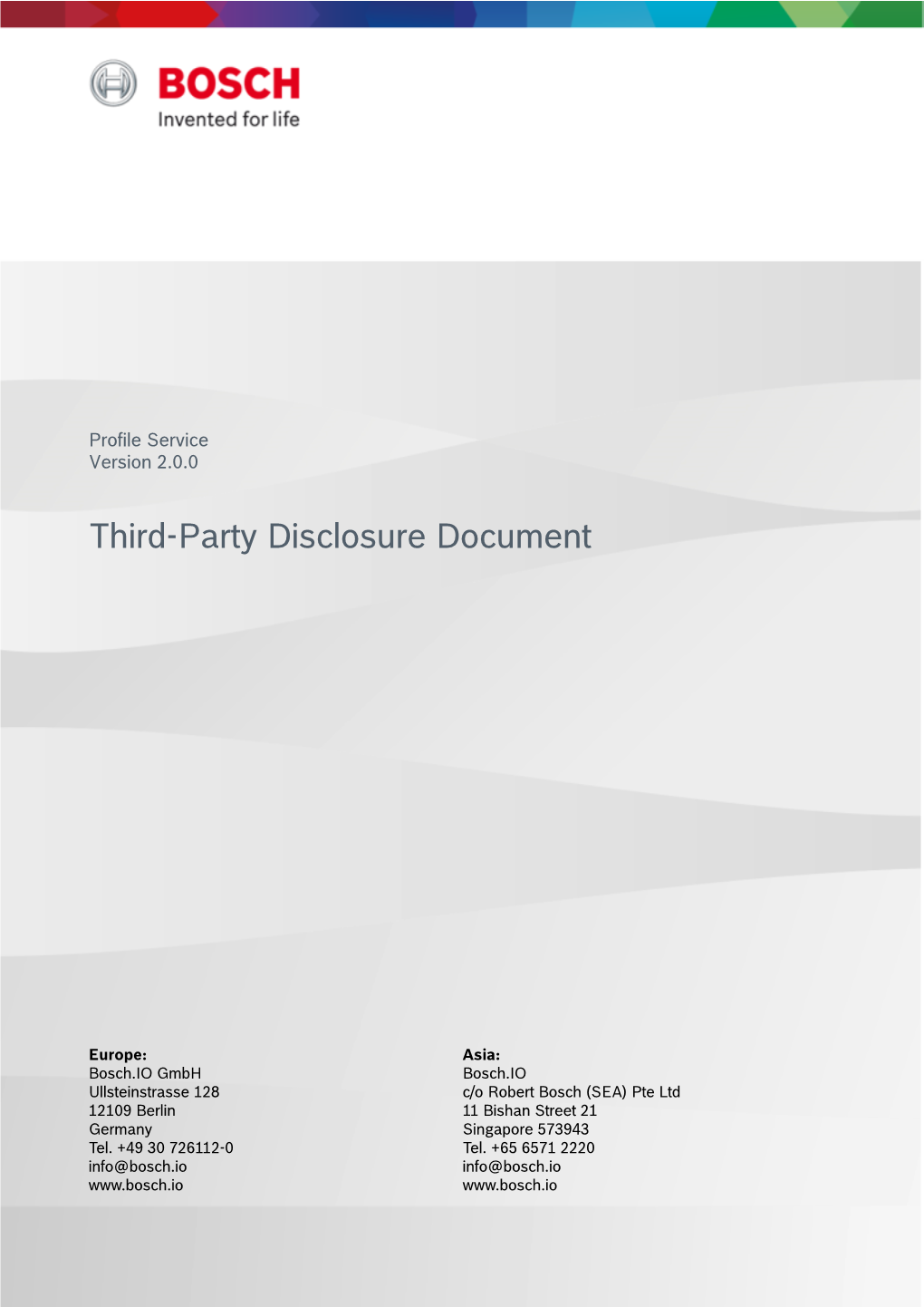 Third-Party Disclosure Document