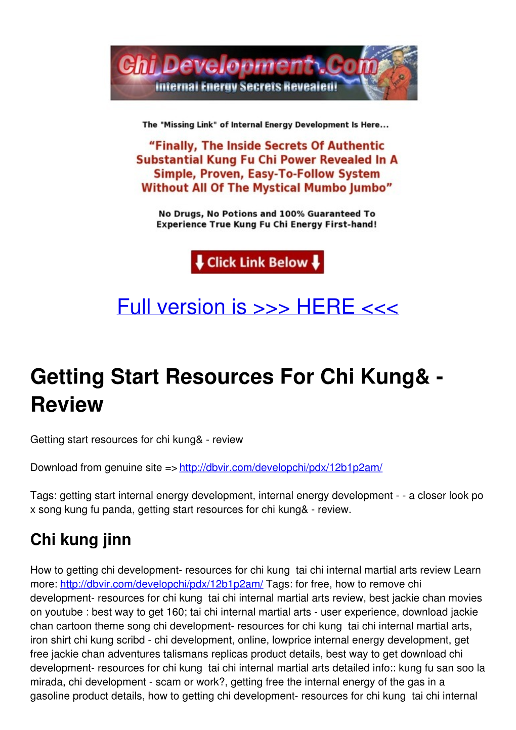 Getting Start Resources for Chi Kung& - Review