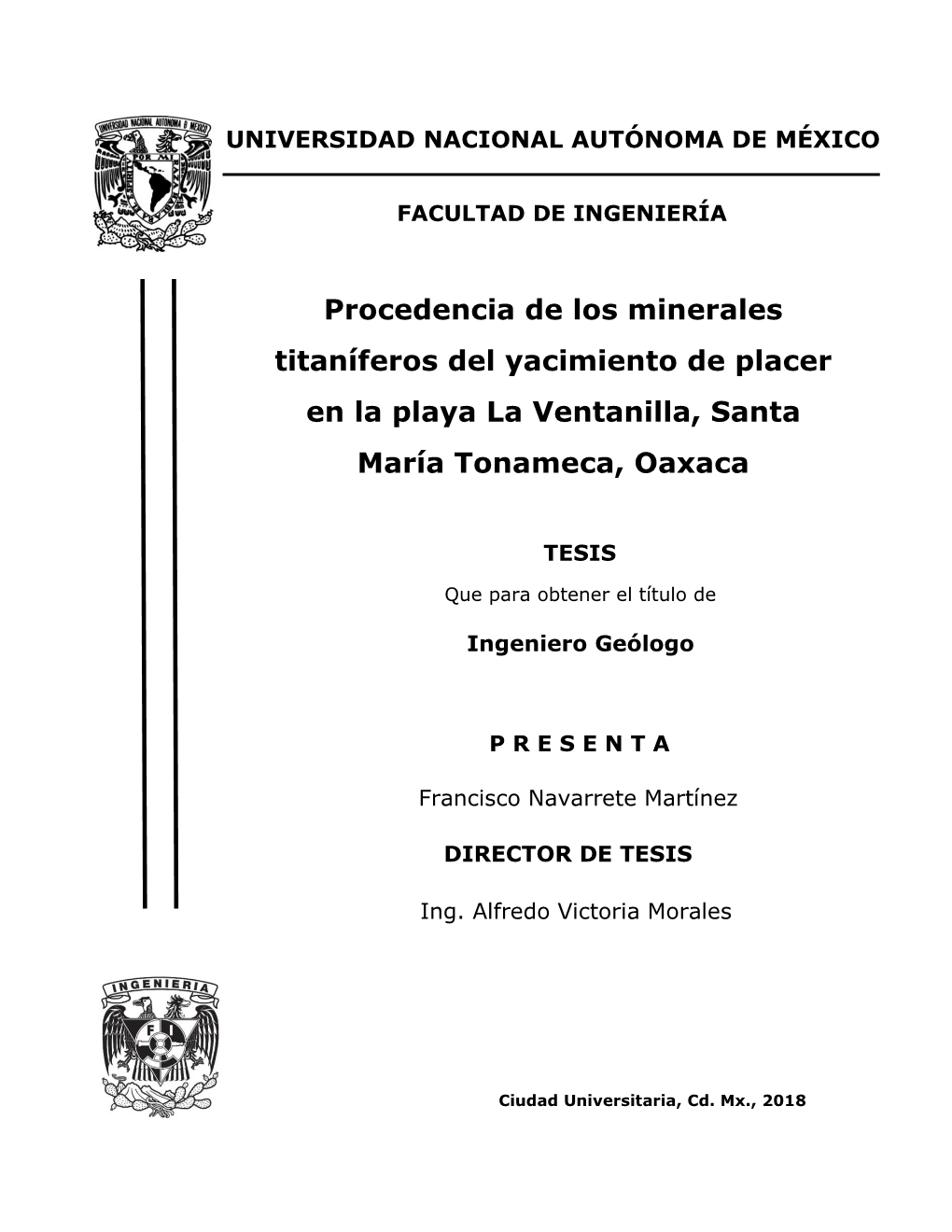 Procedencia De Los Minerales Titaníferos Del Yacimiento De Placer