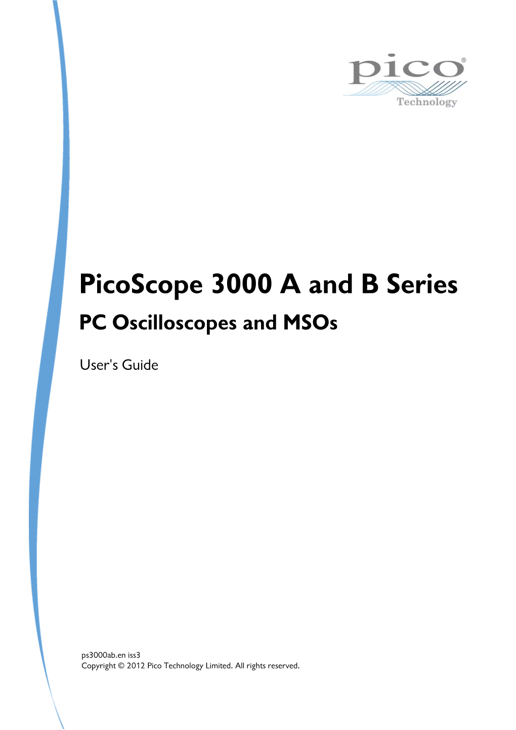 Picoscope 3000 a and B Series PC Oscilloscopes and Msos User's Guide I Contents