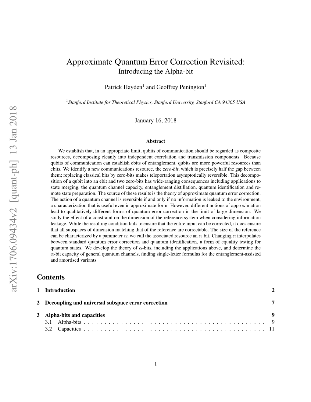 Approximate Quantum Error Correction Revisited: Introducing the Alpha-Bit