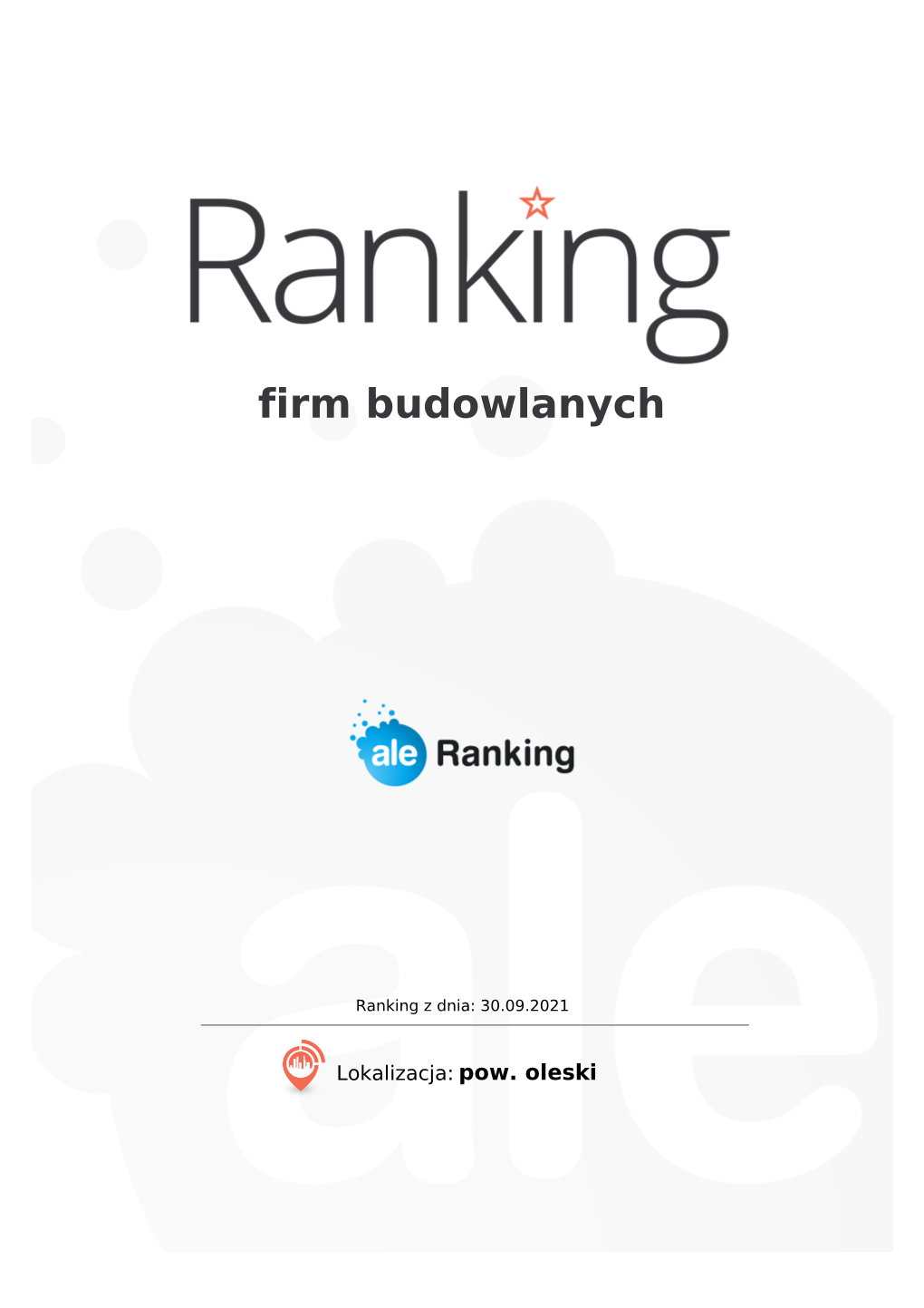 Ranking Firm Budowlanych Pow. Oleski Aleranking