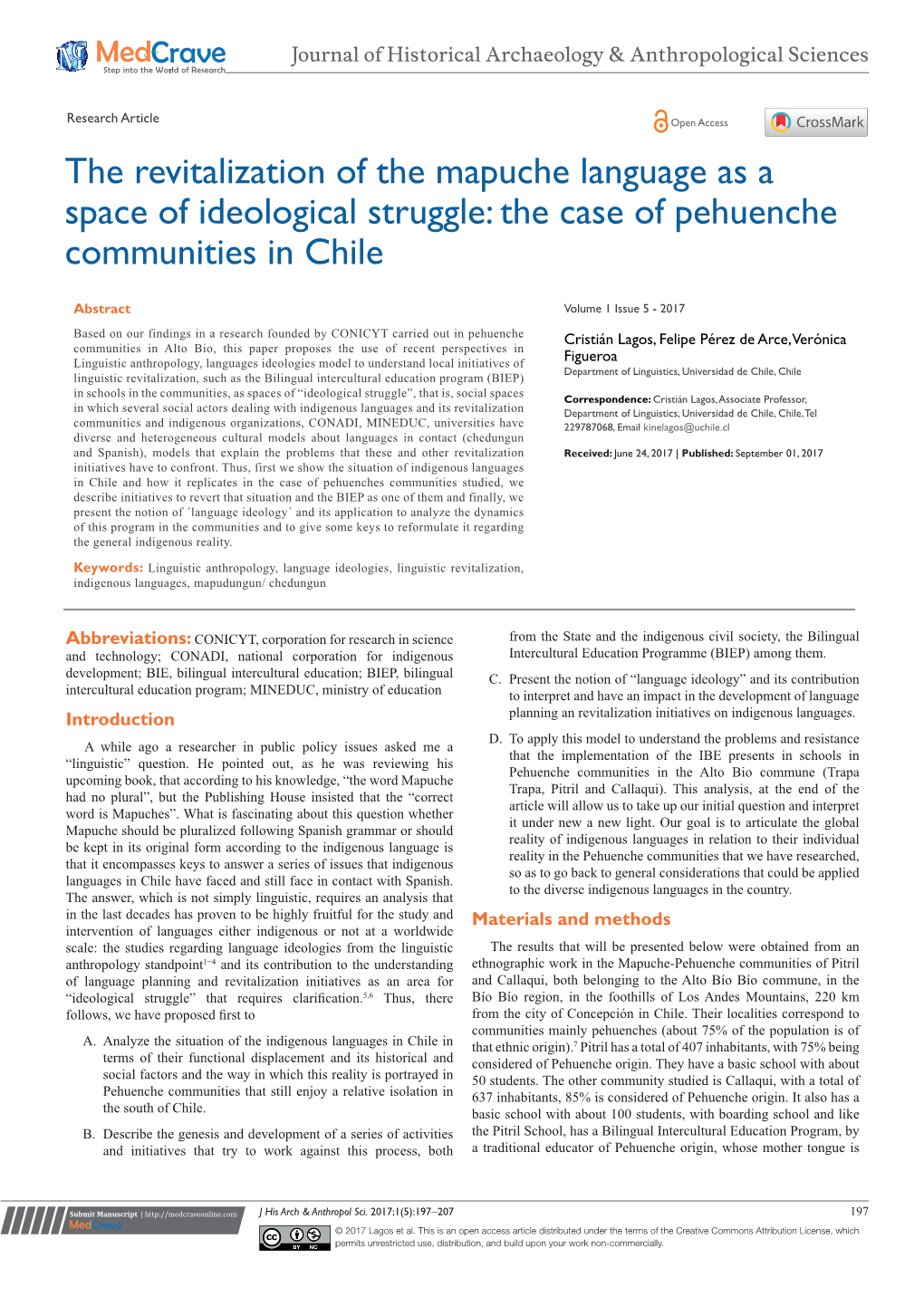 The Revitalization of the Mapuche Language As a Space of Ideological Struggle: the Case of Pehuenche Communities in Chile