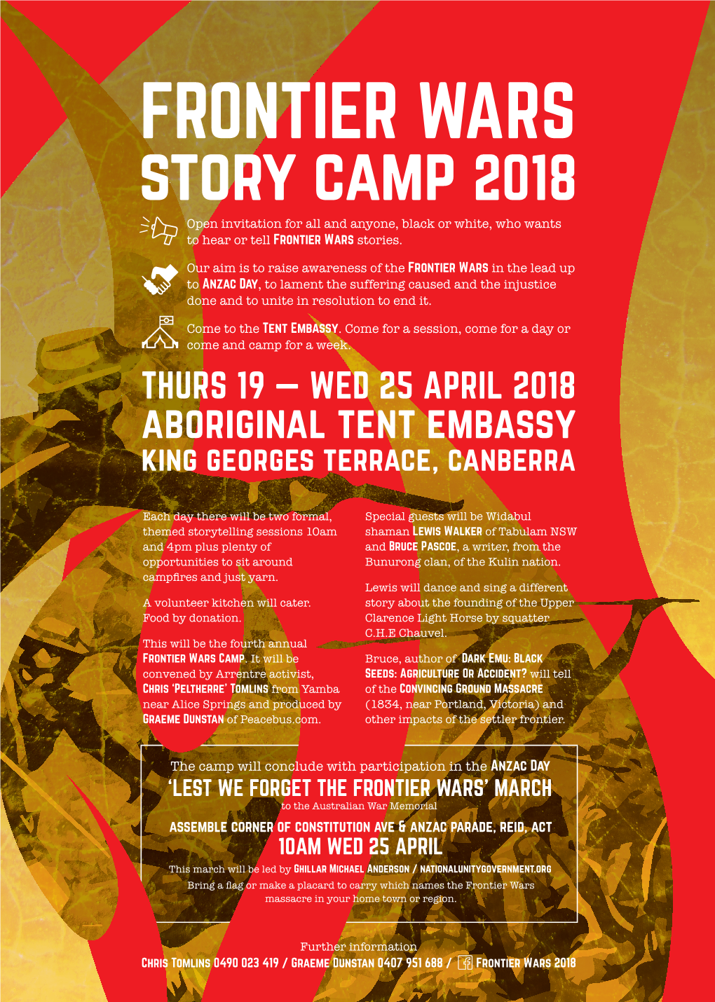 FRONTIER WARS Story Camp 2018 Open Invitation for All and Anyone, Black Or White, Who Wants to Hear Or Tell Frontier Wars Stories