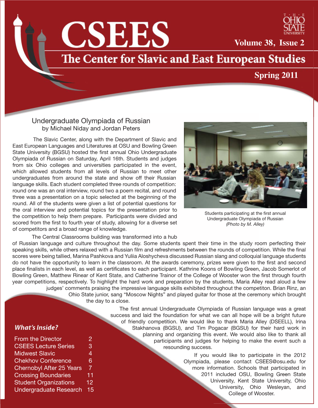 Spring 2011 OSU Slavic Center Newsletter.Indd