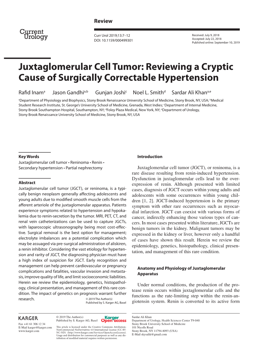 Juxtaglomerular Cell Tumor: Reviewing a Cryptic Cause of Surgically Correctable Hypertension