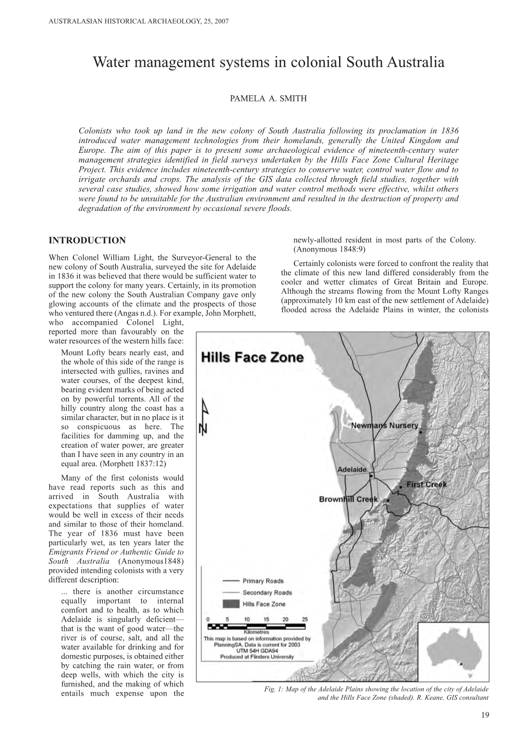 Water Management Systems in Colonial South Australia