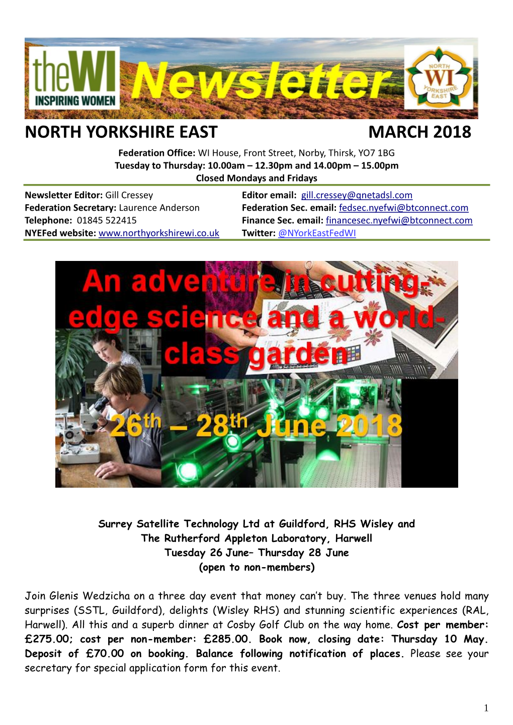 North Yorkshire East March 2018