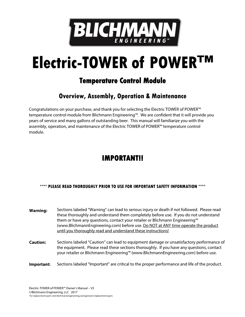 Electric-TOWER of POWER™ Temperature Control Module