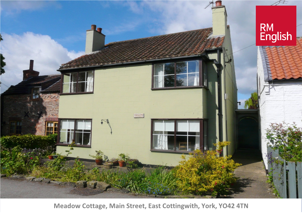 Meadow Cottage, Main Street, East Cottingwith, York, YO42