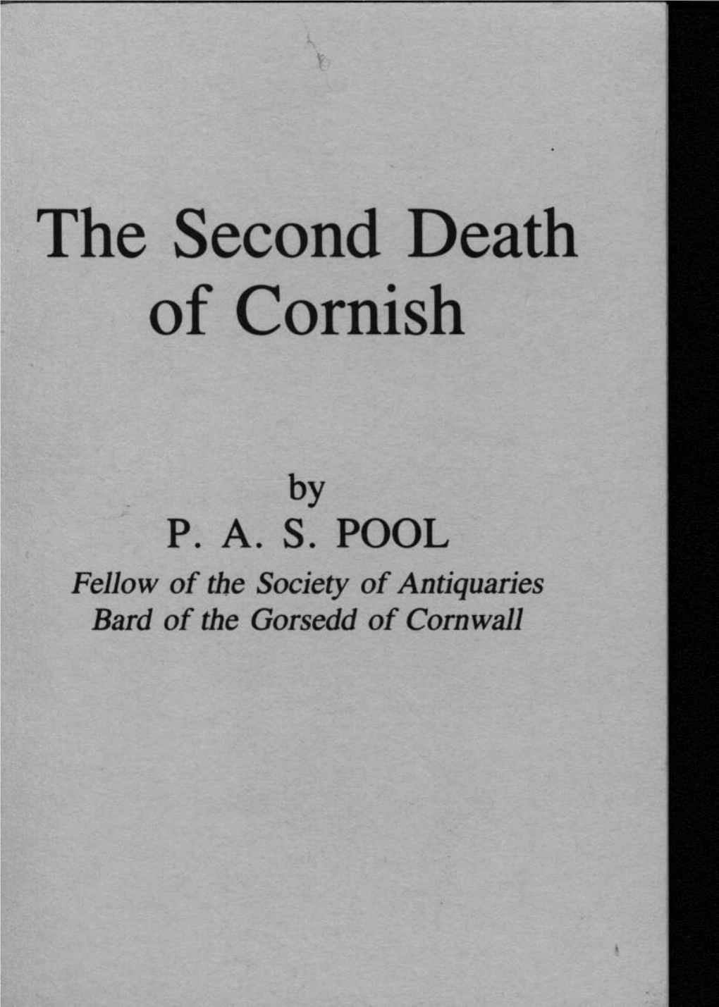 The Second Death of Cornish