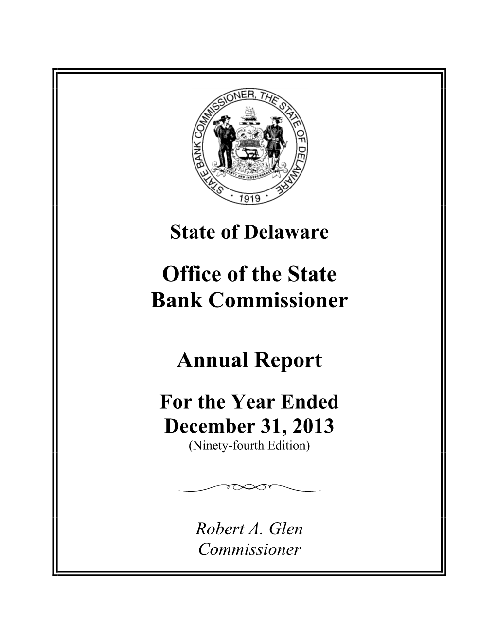 Office of the State Bank Commissioner Annual Report