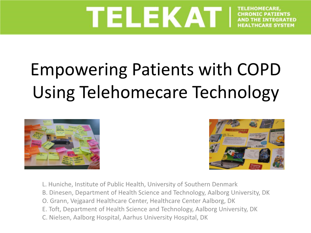 Empowering Patients with COPD Using Telehomecare Technology