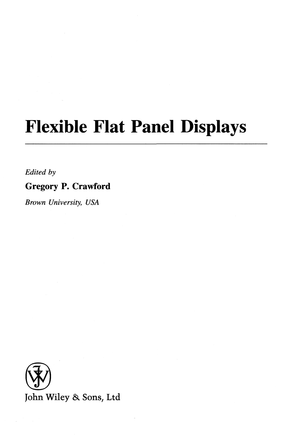 Flexible Flat Panel Displays