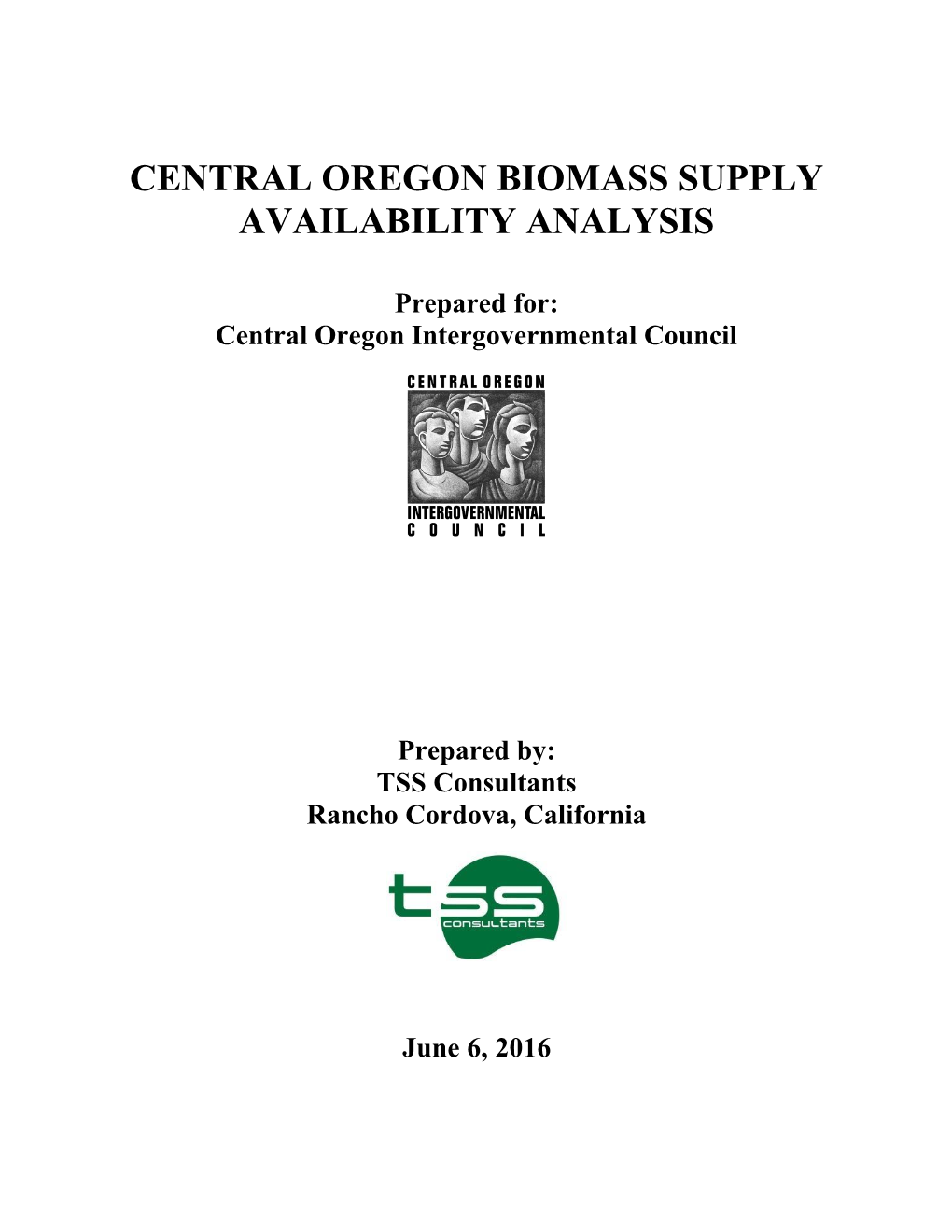 Central Oregon Biomass Supply Availability Analysis (PDF)