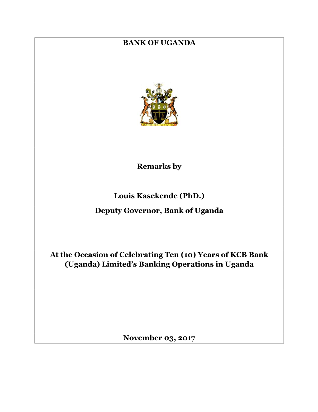Examining Developments in Uganda's Financial Sector