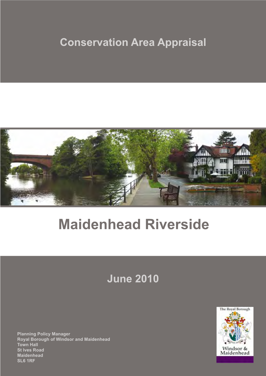 Maidenhead Riverside Conservation Area Appraisal Foreword