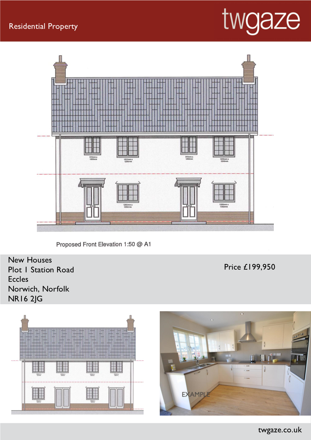 Residential Property New Houses Plot 1 Station Road Eccles Norwich