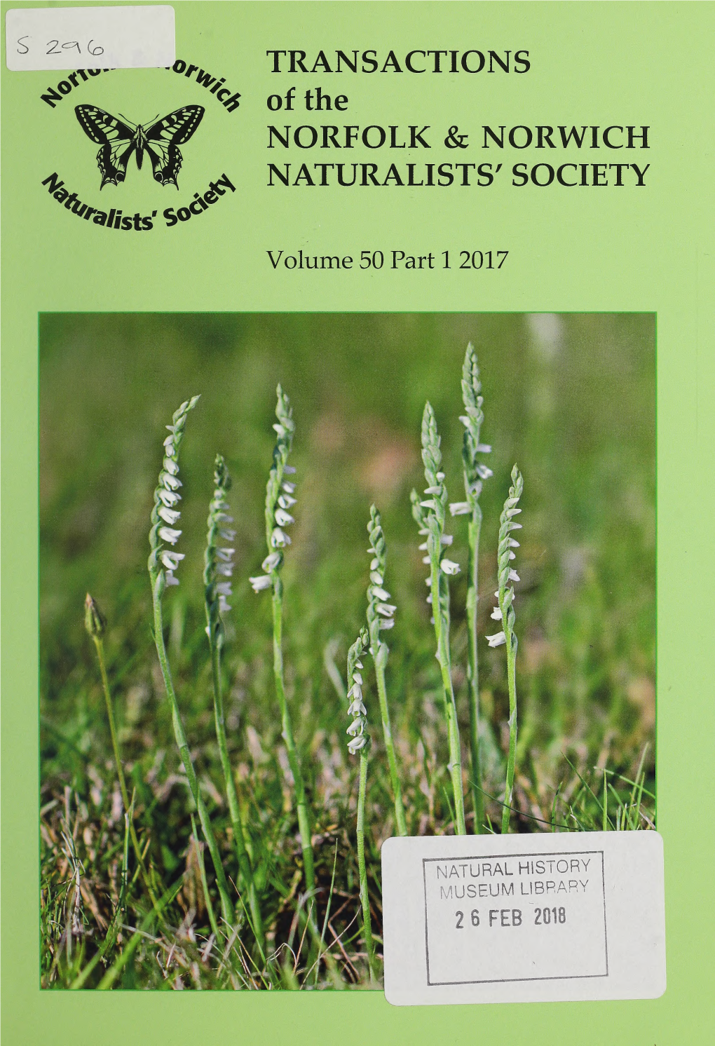 Transactions of the Norfolk and Norwich Naturalists' Society