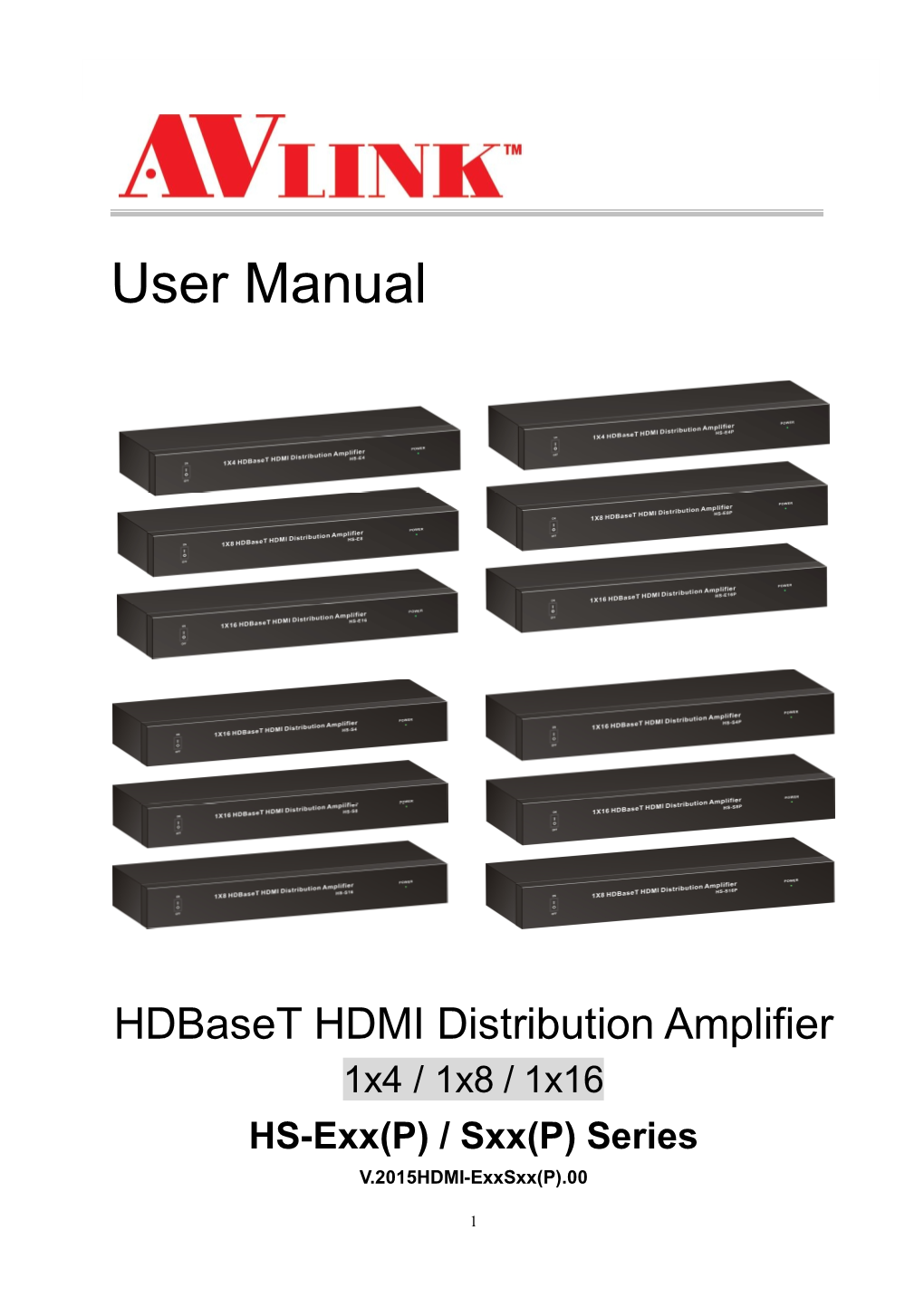 Avlink HDMI to Hdbaset Splitter Power Over Hdbaset 4 Port