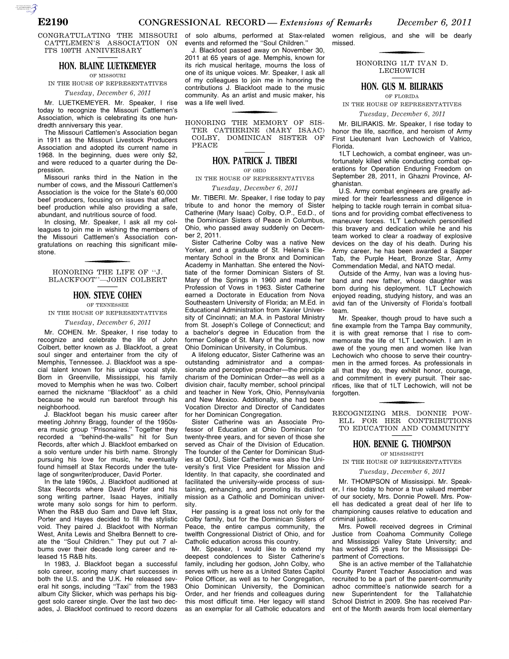 CONGRESSIONAL RECORD— Extensions Of