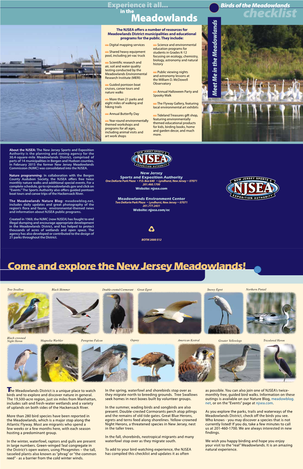 Birds of the Meadowlands in the Meadowlands Checklist