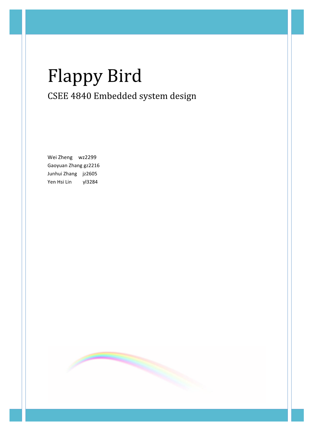 Flappy Bird CSEE 4840 Embedded System Design