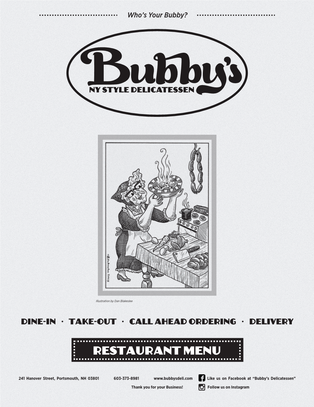 Restaurant Menu