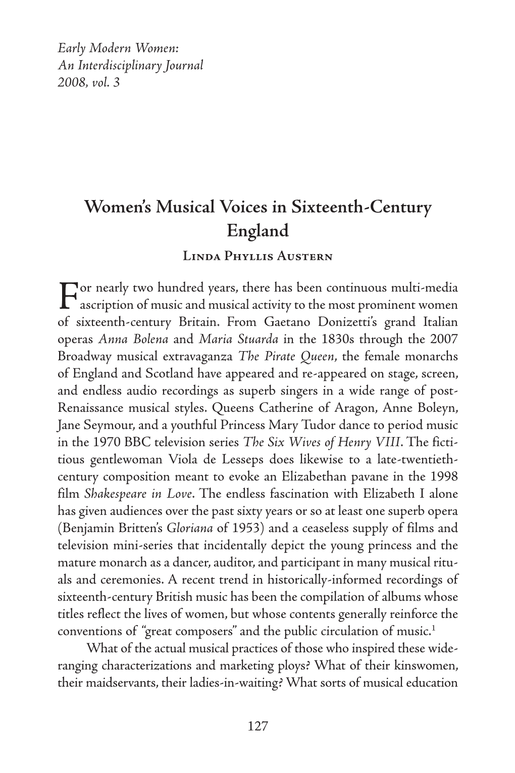 Women's Musical Voices in Sixteenth-Century England