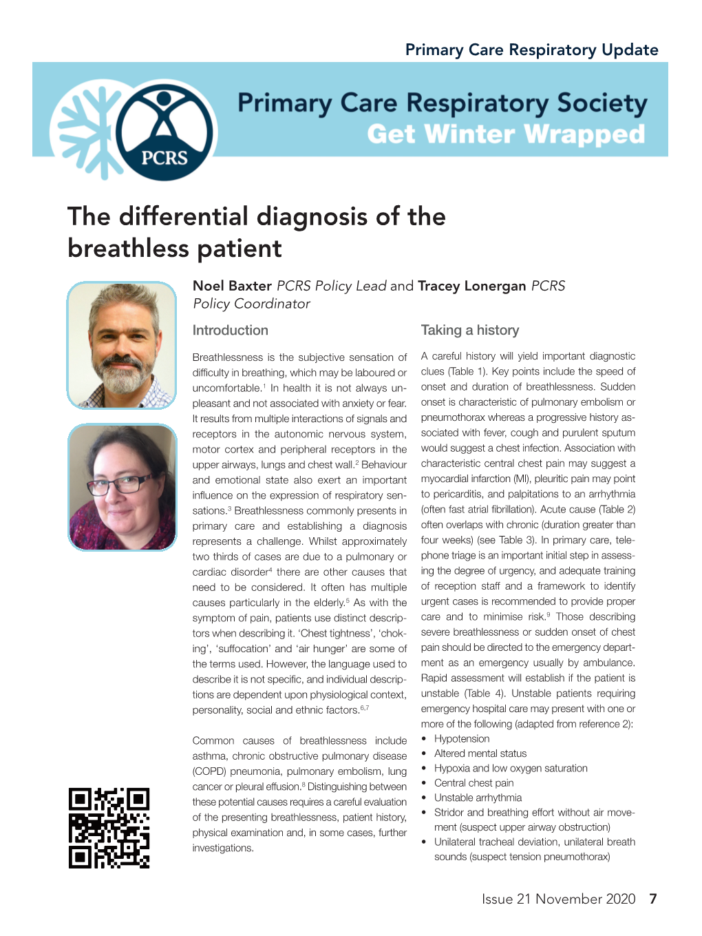 The Differential Diagnosis of the Breathless Patient