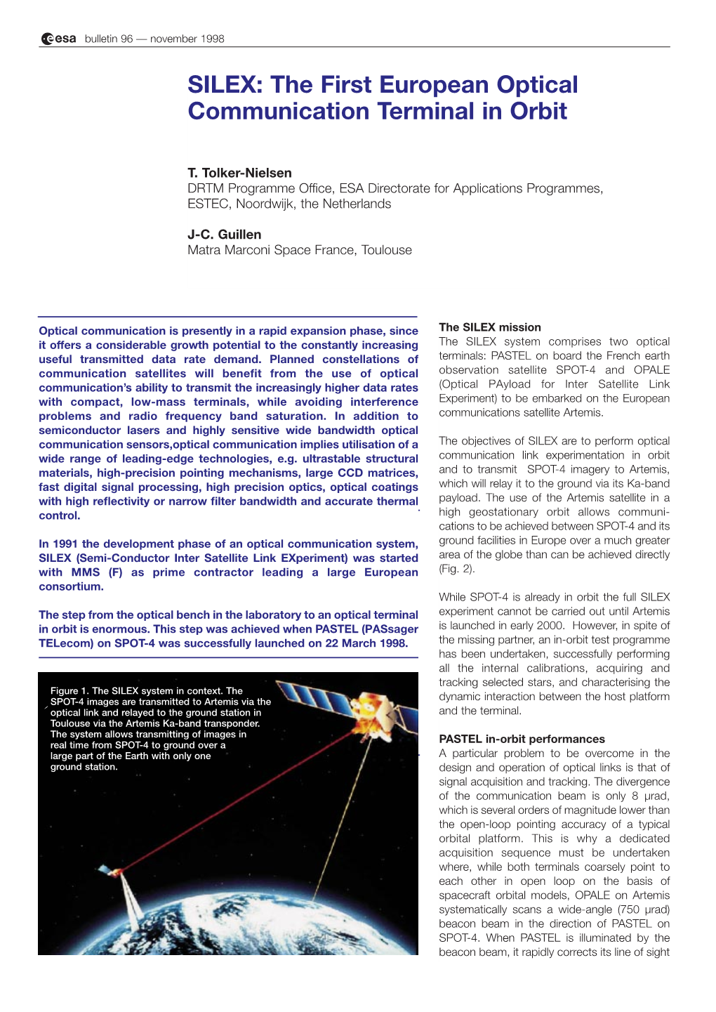 SILEX: the First European Optical Communication Terminal in Orbit