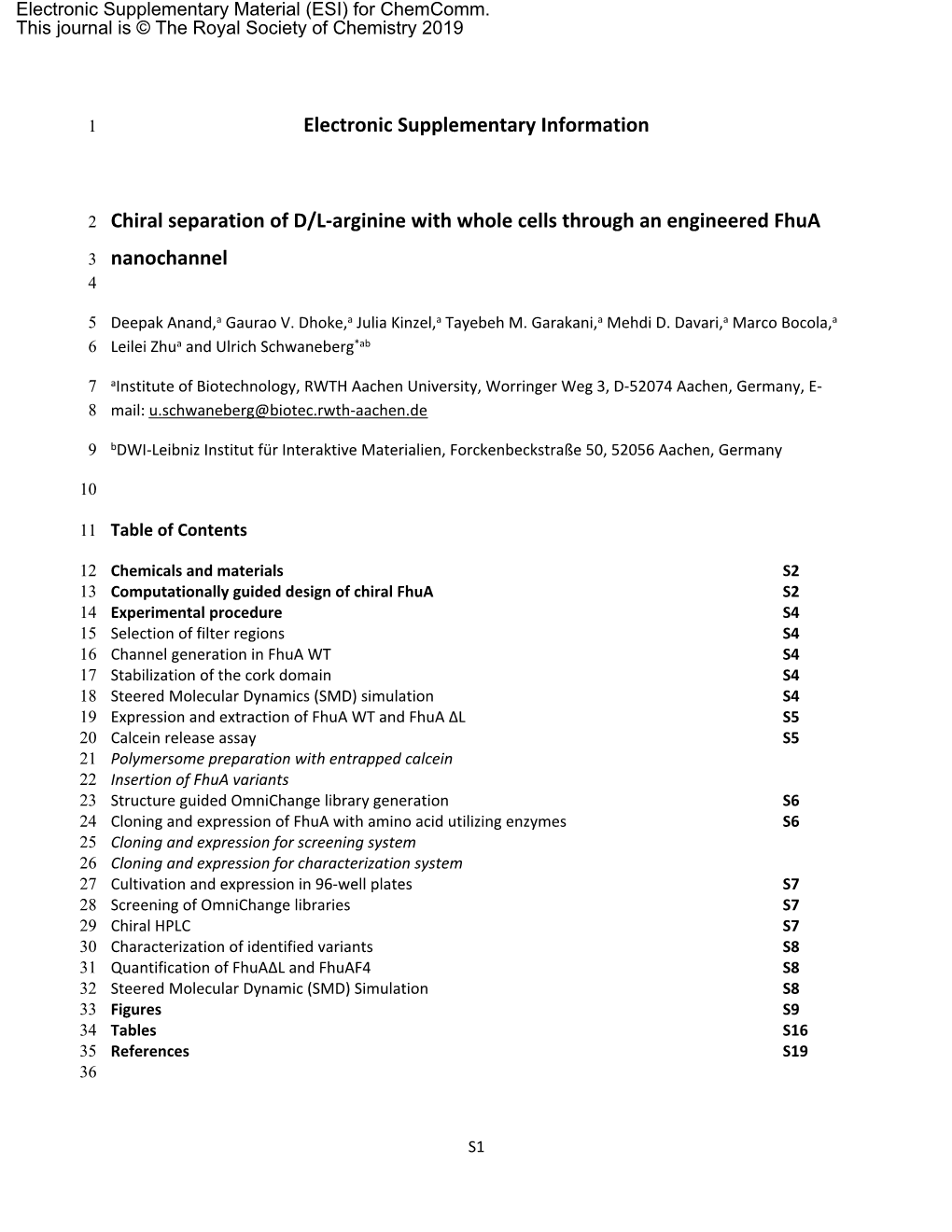 Electronic Supplementary Information 2 Chiral Separation of D/L-Arginine