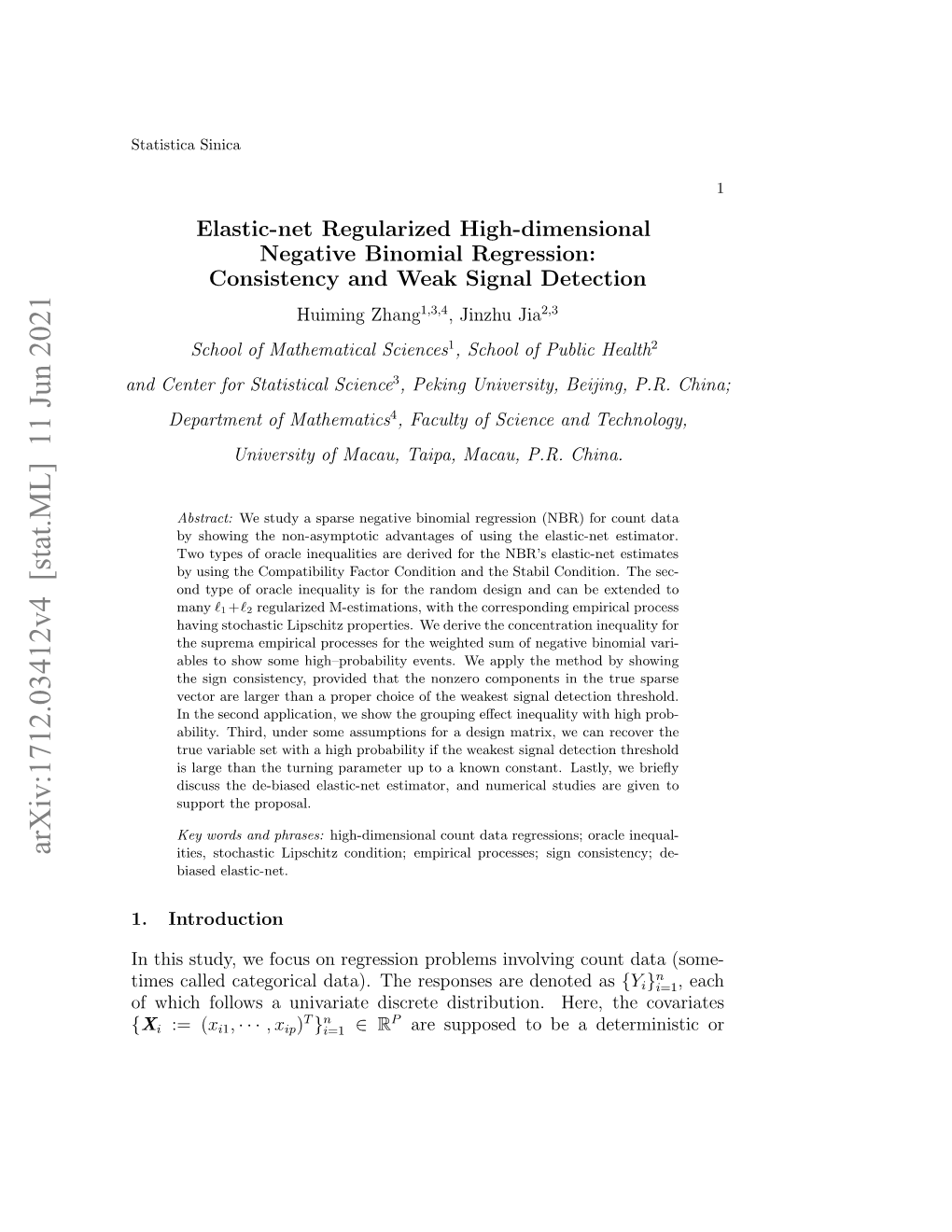 Arxiv:1712.03412V4 [Stat.ML] 11 Jun 2021 N Etrfrsaitclscience Statistical for Center and Fwihflosauiait Iceedsrbto.Hr,Tecovaria the Here, Distribution