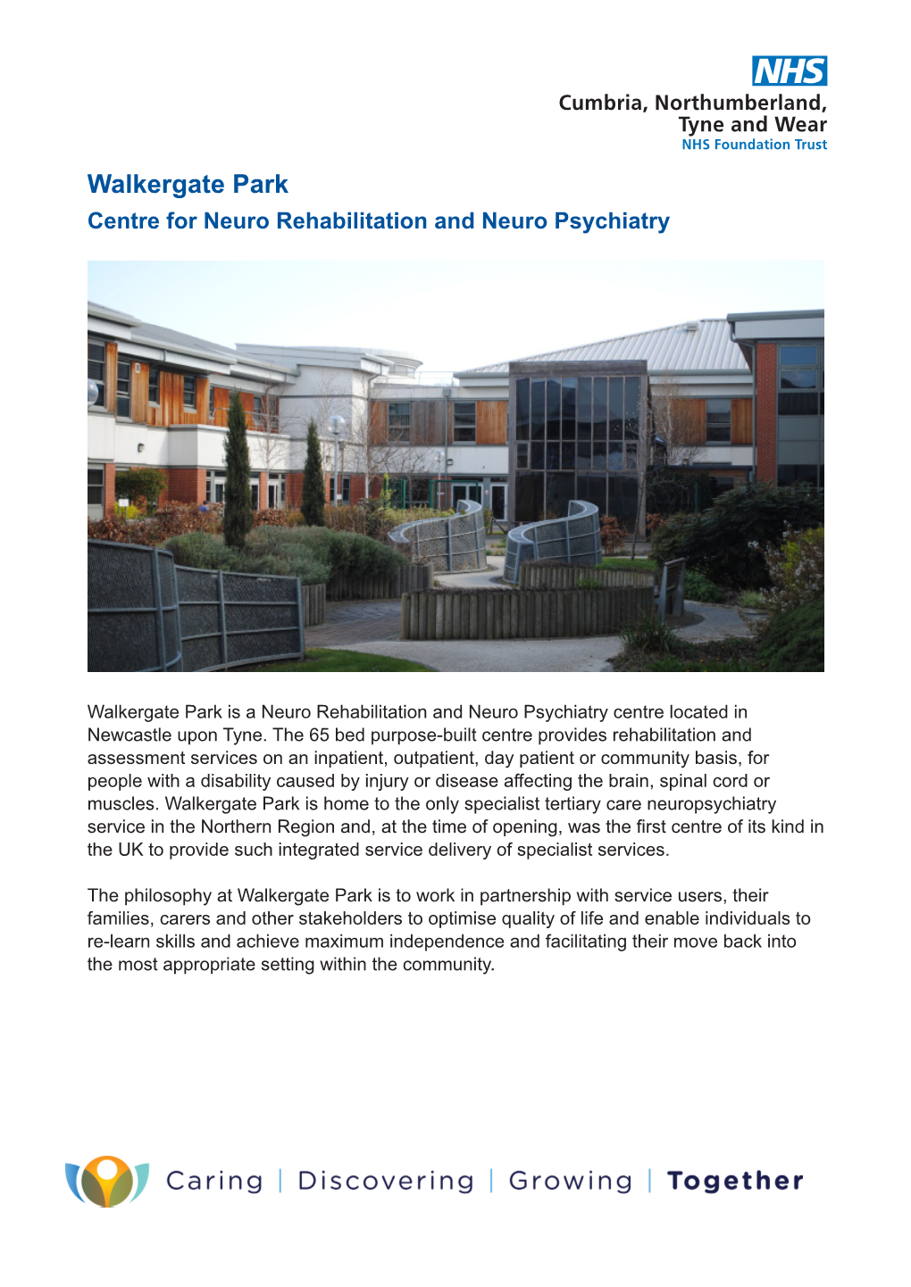 Walkergate Park Centre for Neuro Rehabilitation and Neuro Psychiatry