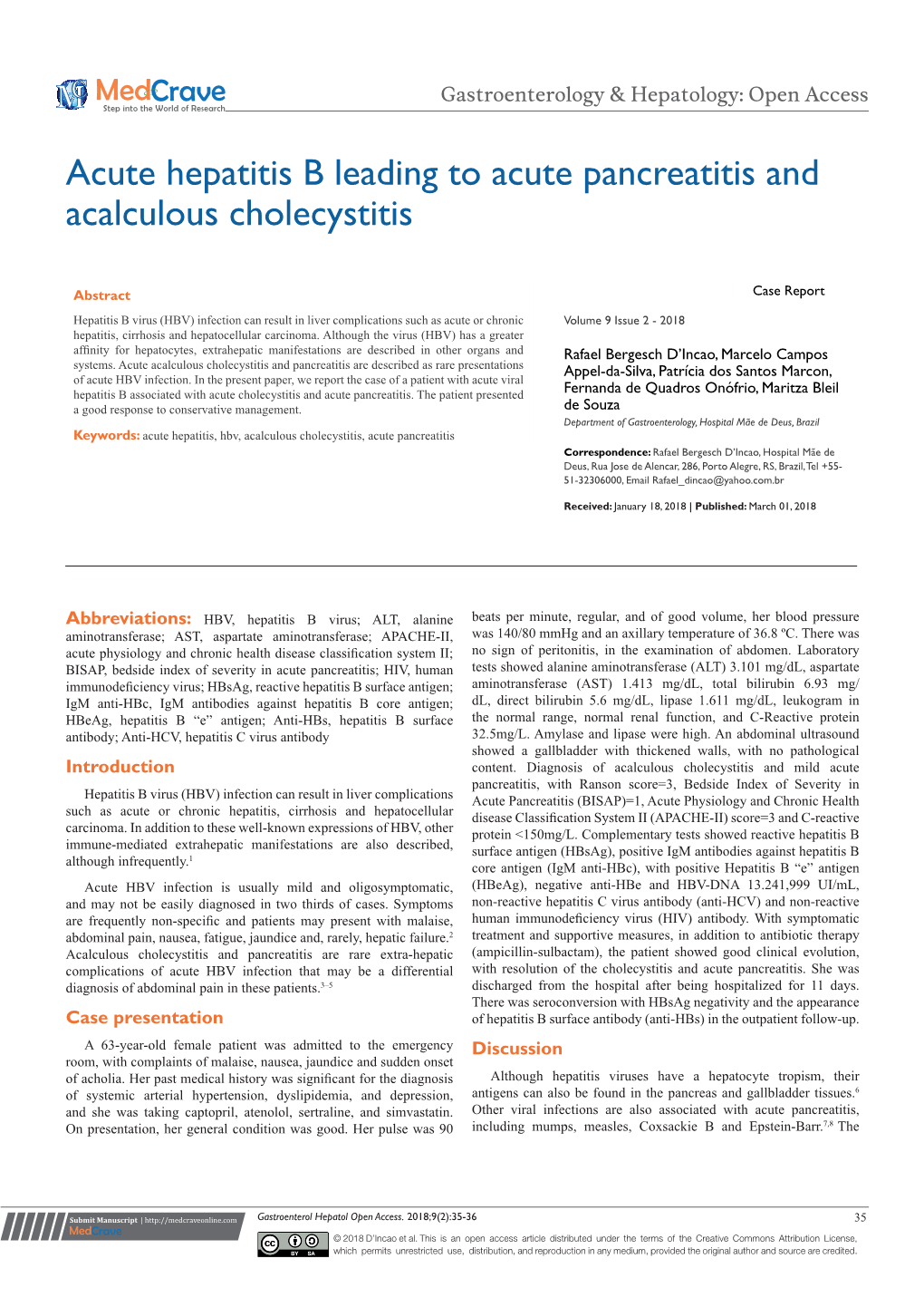 Acute Hepatitis B Leading to Acute Pancreatitis and Acalculous Cholecystitis