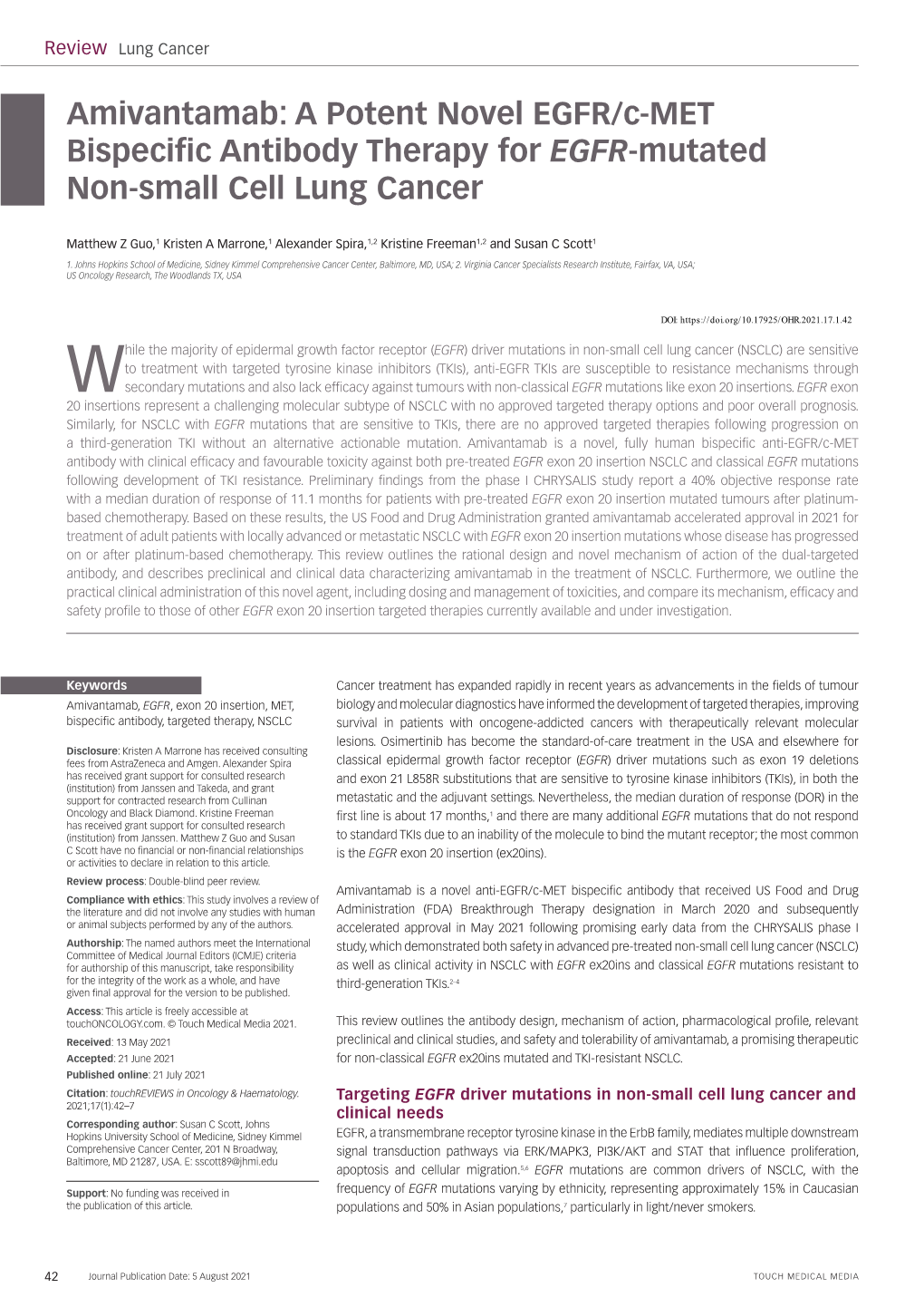 A Potent Novel EGFR/C-MET Bispecific Antibody Therapy for EGFR-Mutated Non-Small Cell Lung Cancer