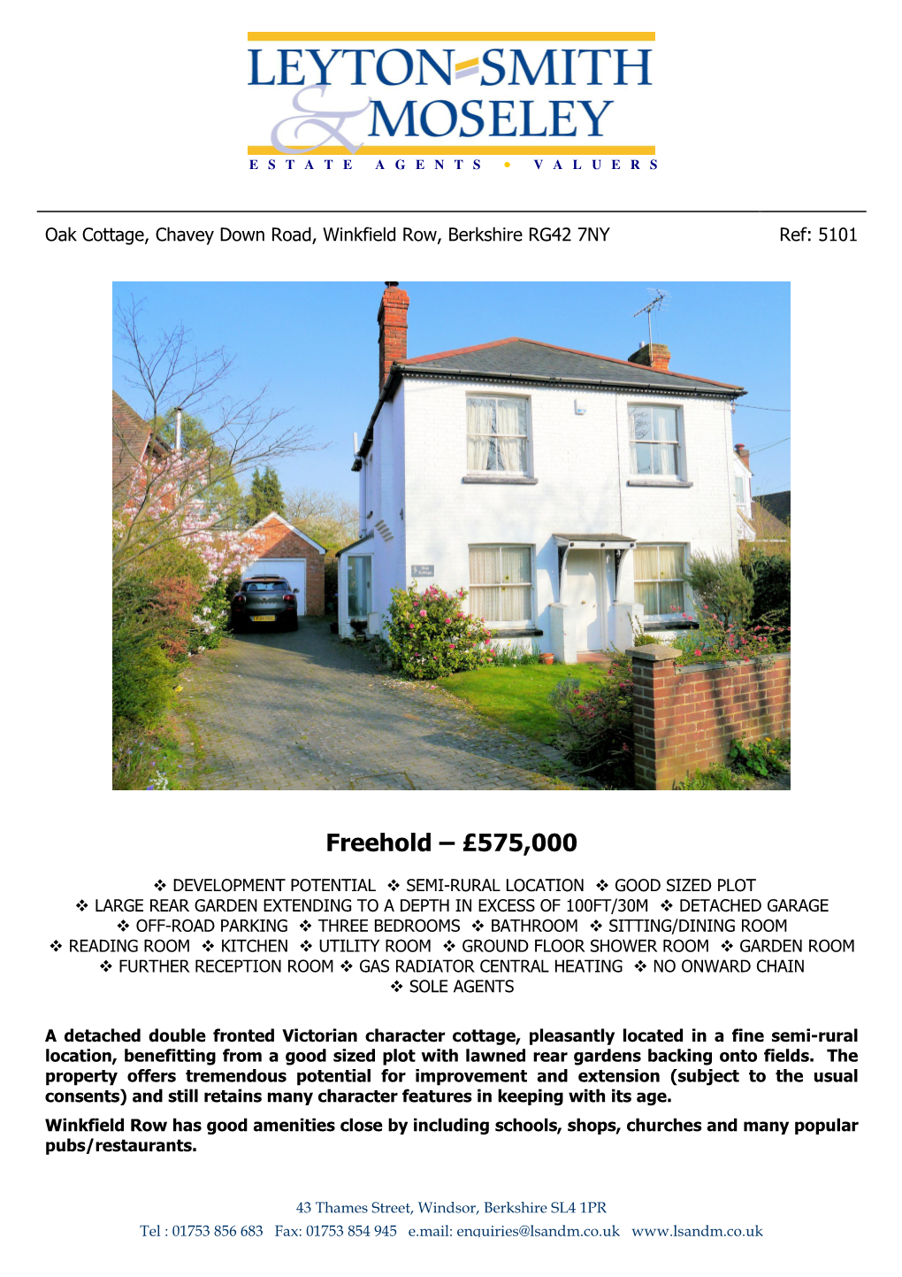 Freehold – £575,000