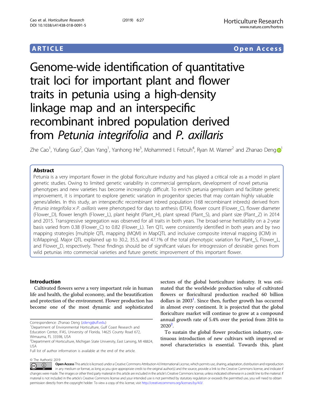 Genome-Wide Identification of Quantitative Trait Loci for Important