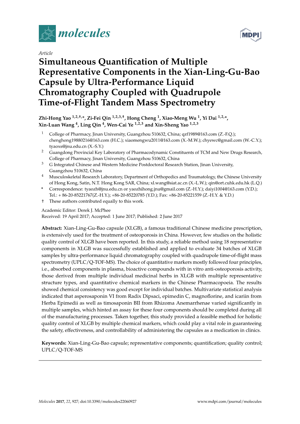 Simultaneous Quantification of Multiple Representative