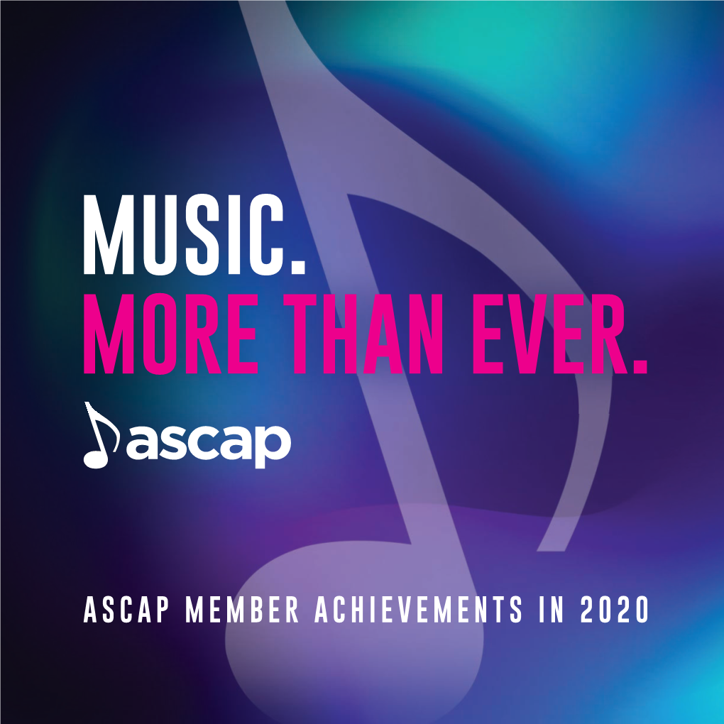 2021 ASCAP Accolades Booklet