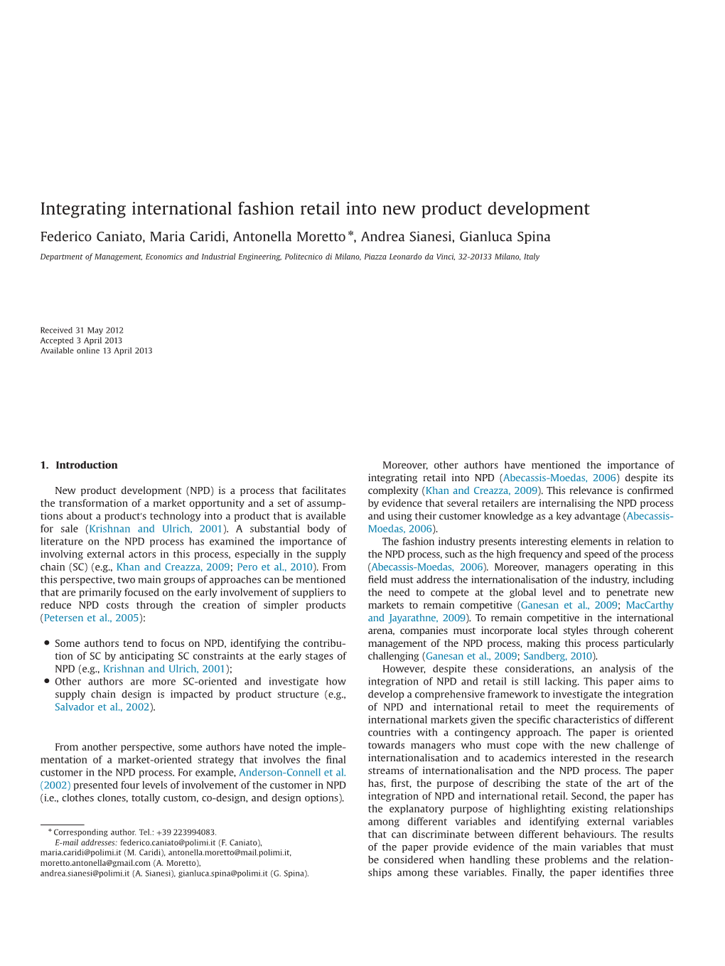 Integrating International Fashion Retail Into New Product Development