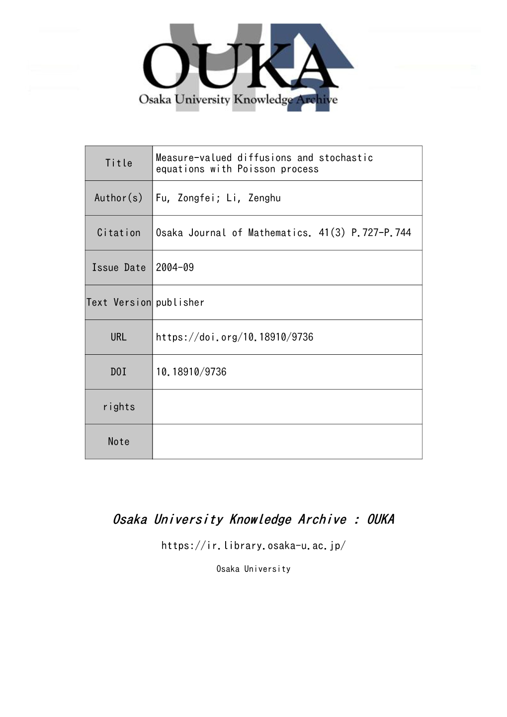 Measure-Valued Diffusions and Stochastic Equations with Poisson Process