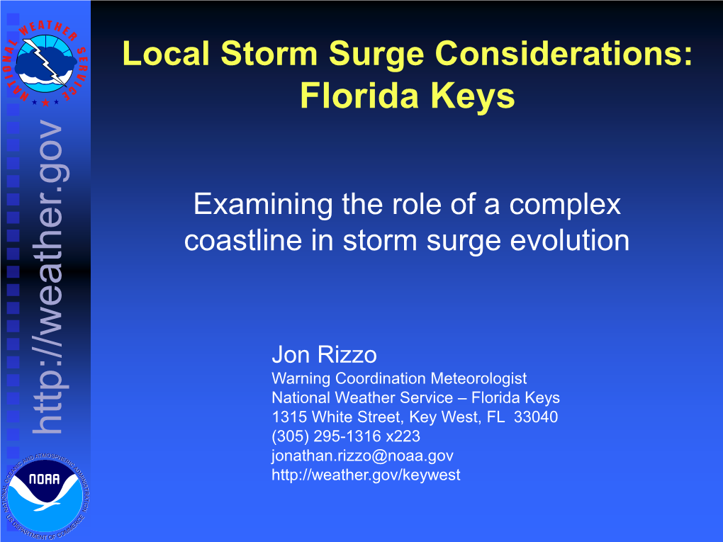 Storm Surge in the Florida Keys