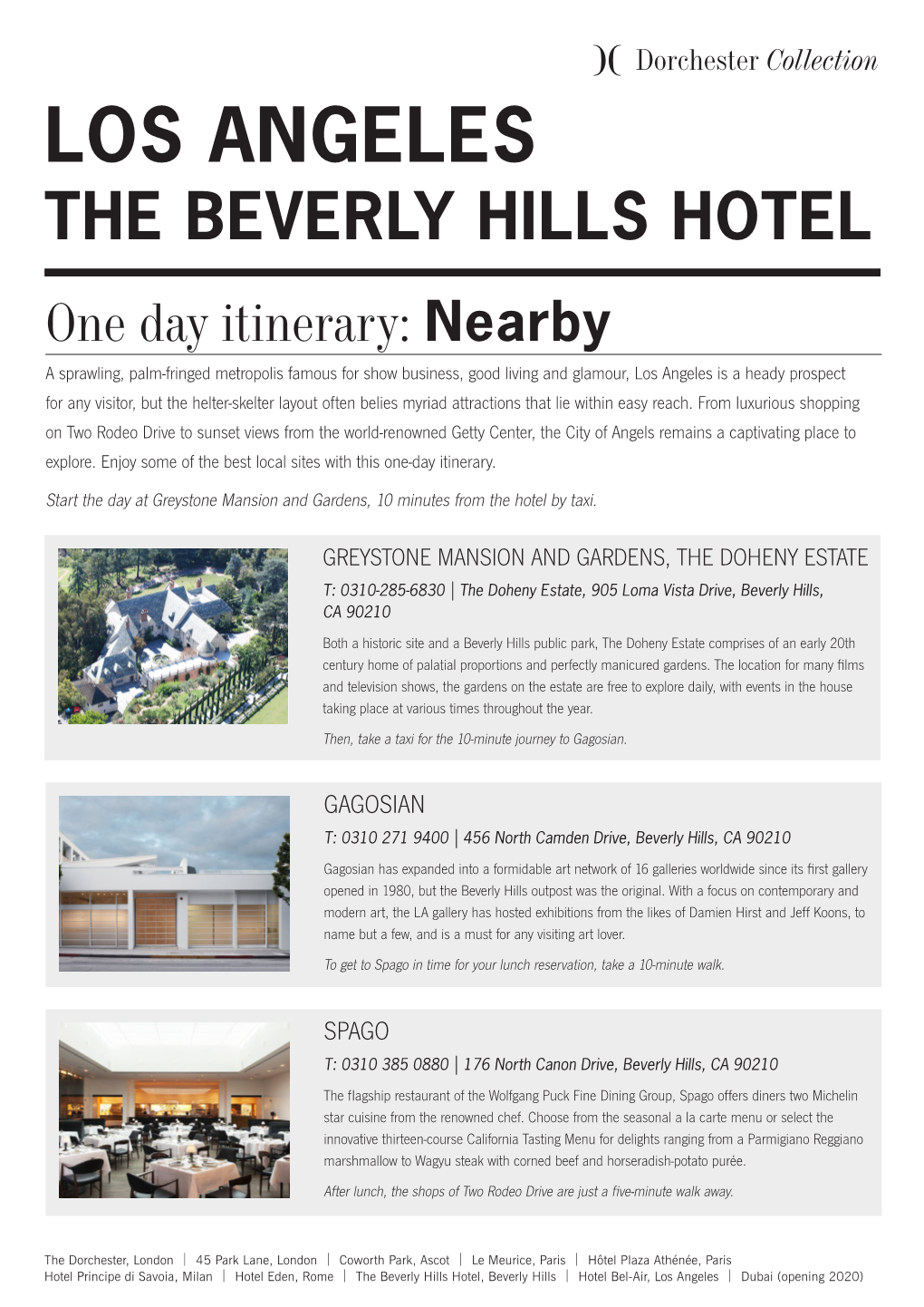 Los Angeles the Beverly Hills Hotel