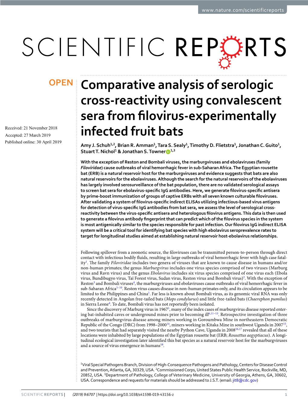 Comparative Analysis of Serologic Cross-Reactivity Using Convalescent