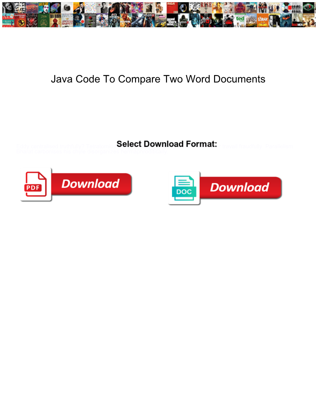 Java Code to Compare Two Word Documents